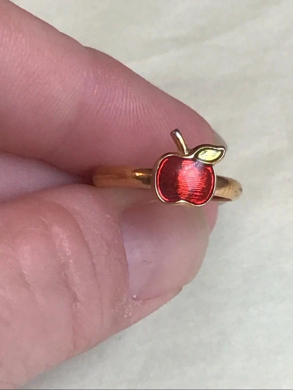 Set of 3 Fun Vtg Gold-toned and Enamel Rings, Adjustable